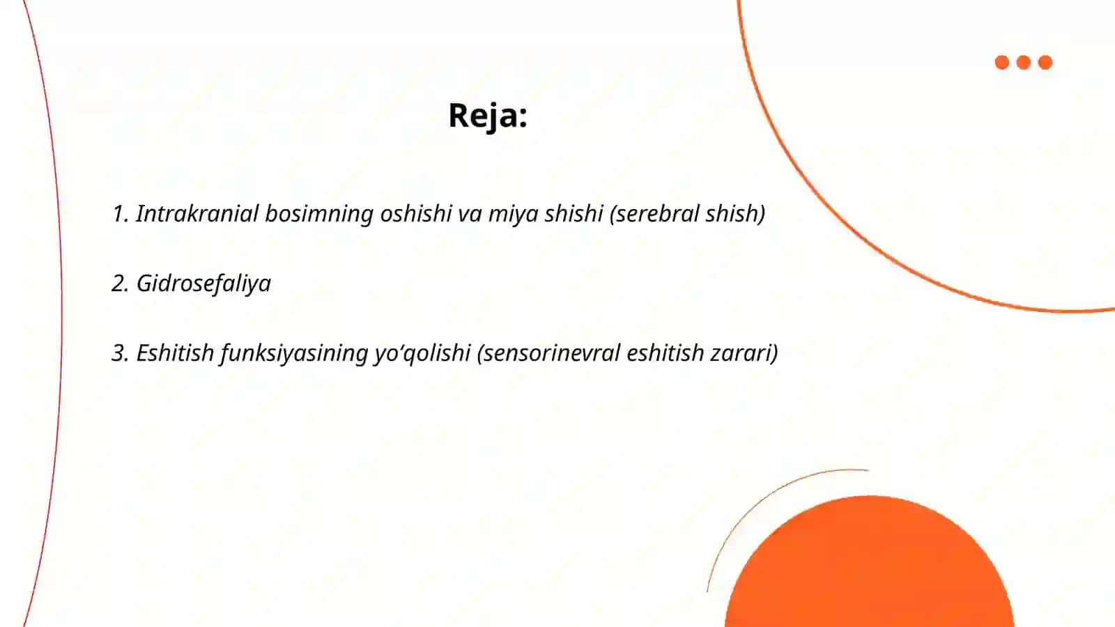 Intrakranial bosimning oshishi va miya shishi (serebral shish) 2