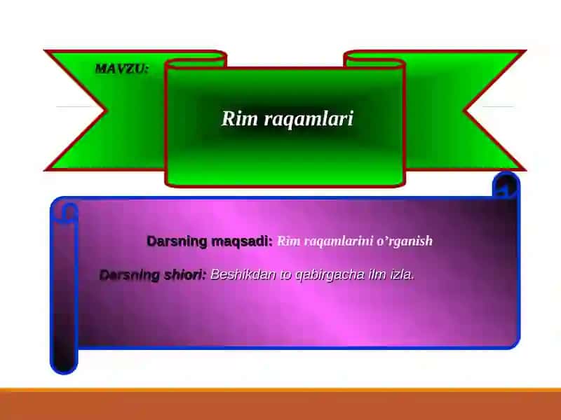 Rim raqamlari 2