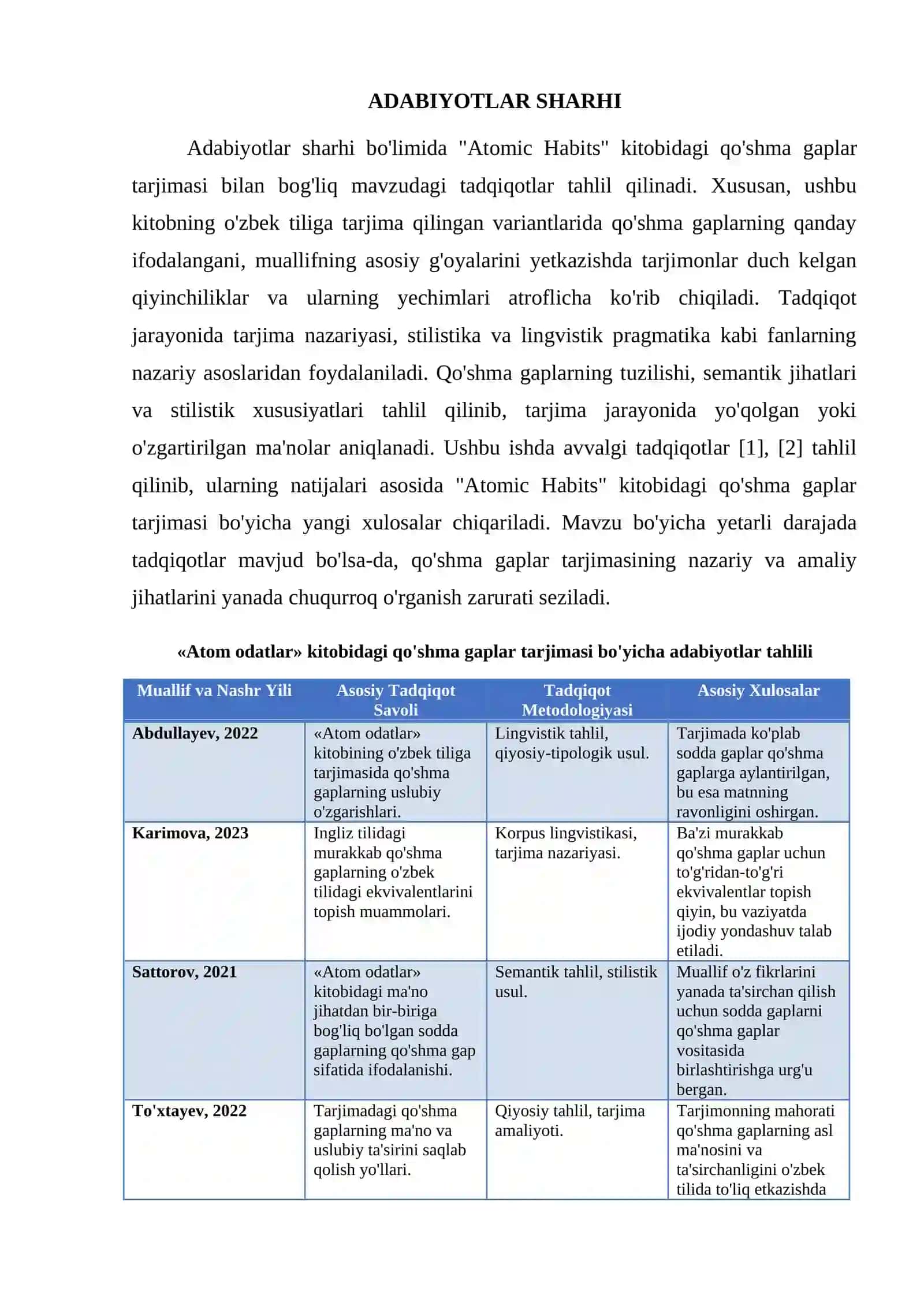 ATOMIC HABITS KITOBIDAGI QO’SHMA GAPLAR TARJIMASI 2