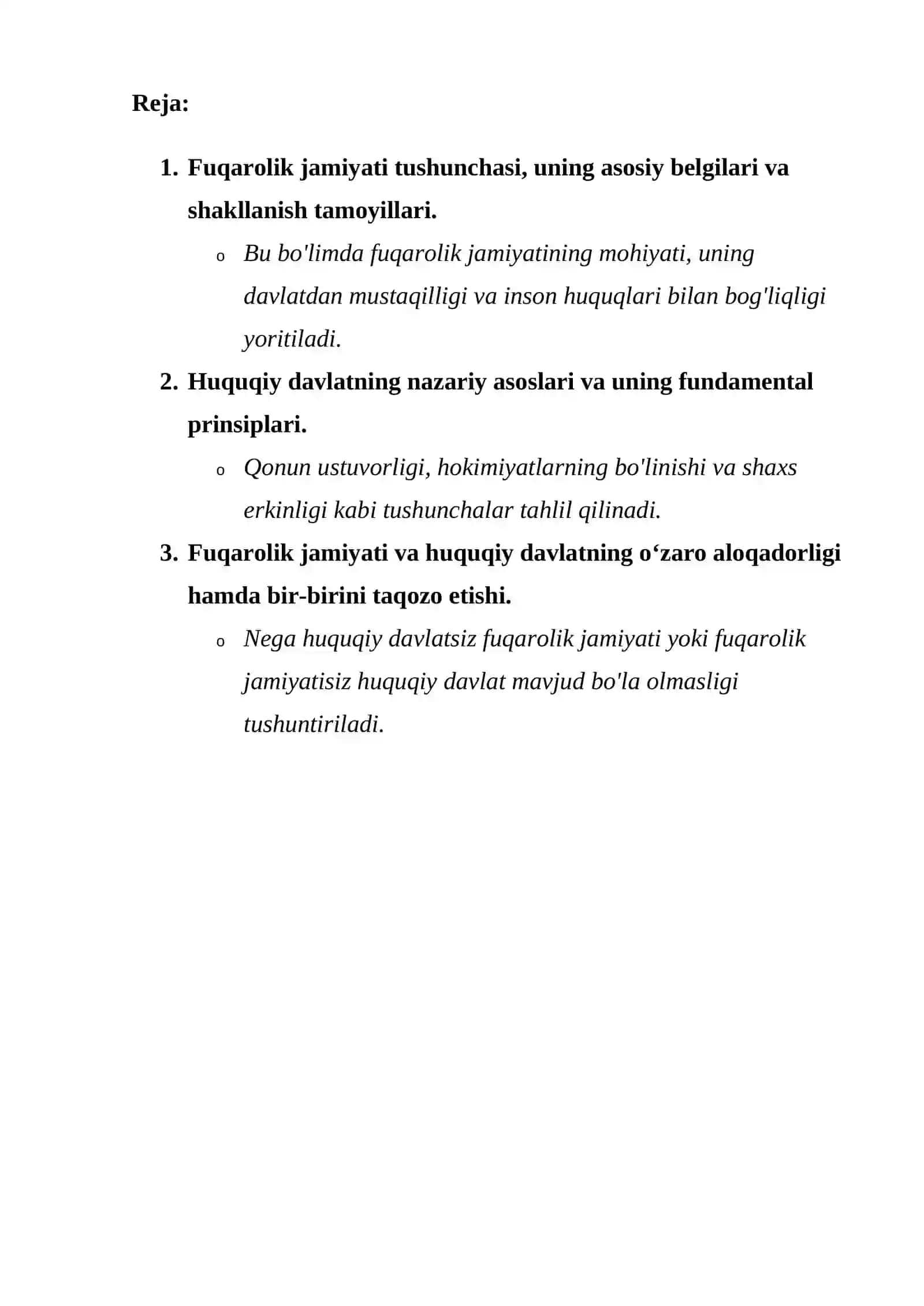 Fuqarolik jamiyati tushunchasi, uning asosiy belgilari va shakllanish tamoyillari 2