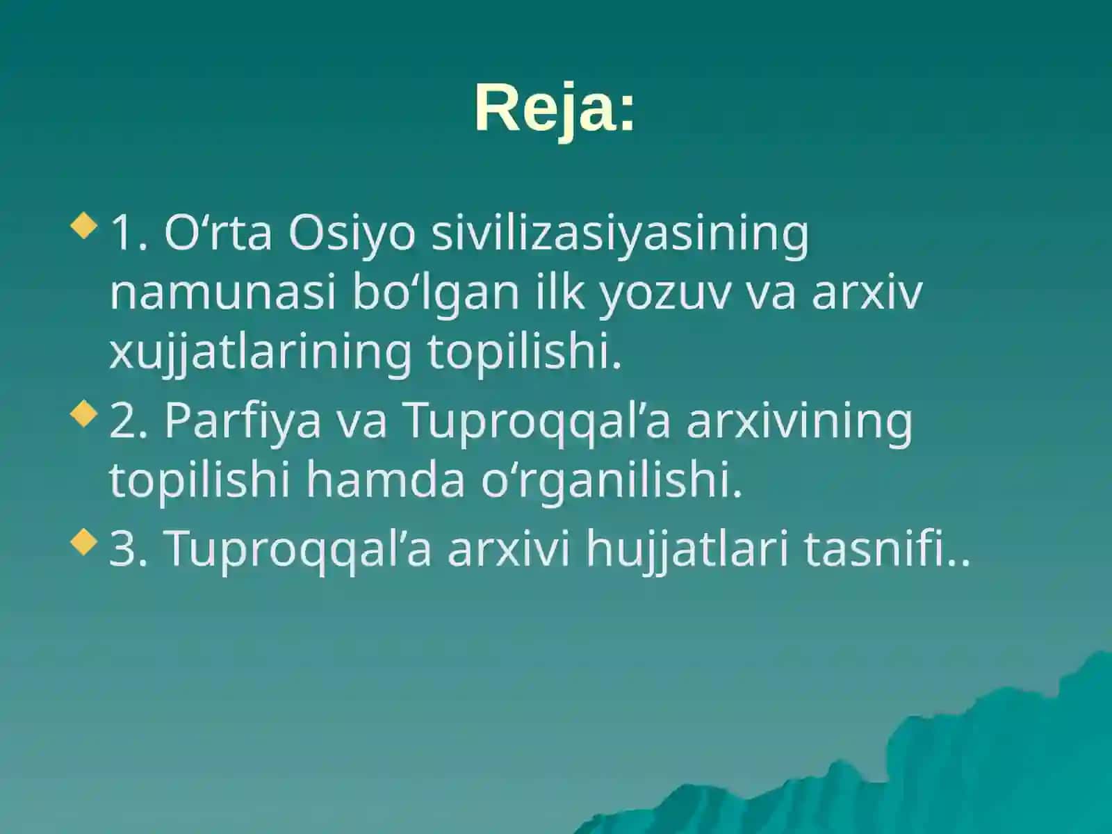 O‘ZBEKISTONDAGI ENG QADIMGI ARXIV MUASSASALARI 2