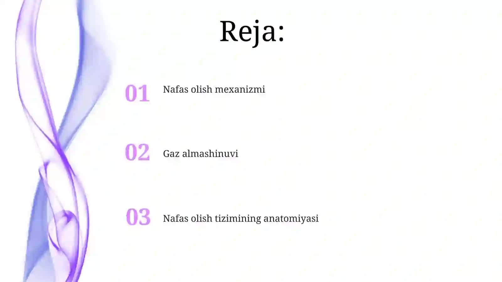 Nafas olish tizimining fiziologiyasi 2