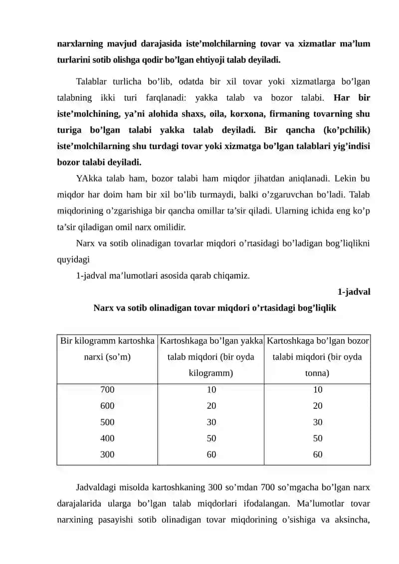 Talab va taklif nazariyasi, bozor muvozanati 2