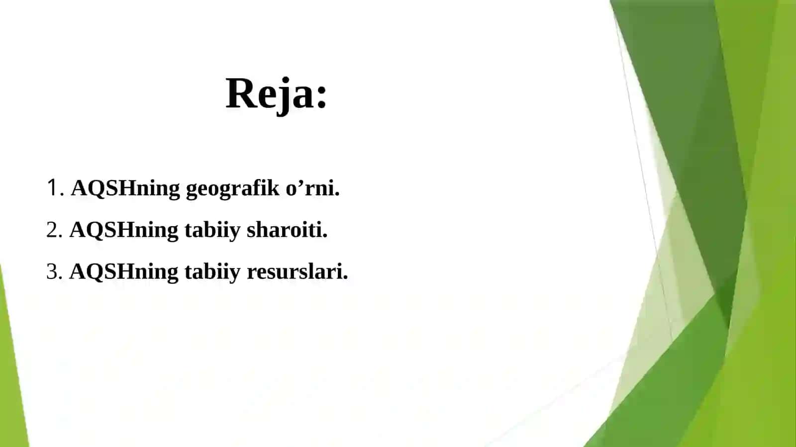 AQSHning geografik o‘rni, tabiiy sharoiti va tabiiy resurslari 2