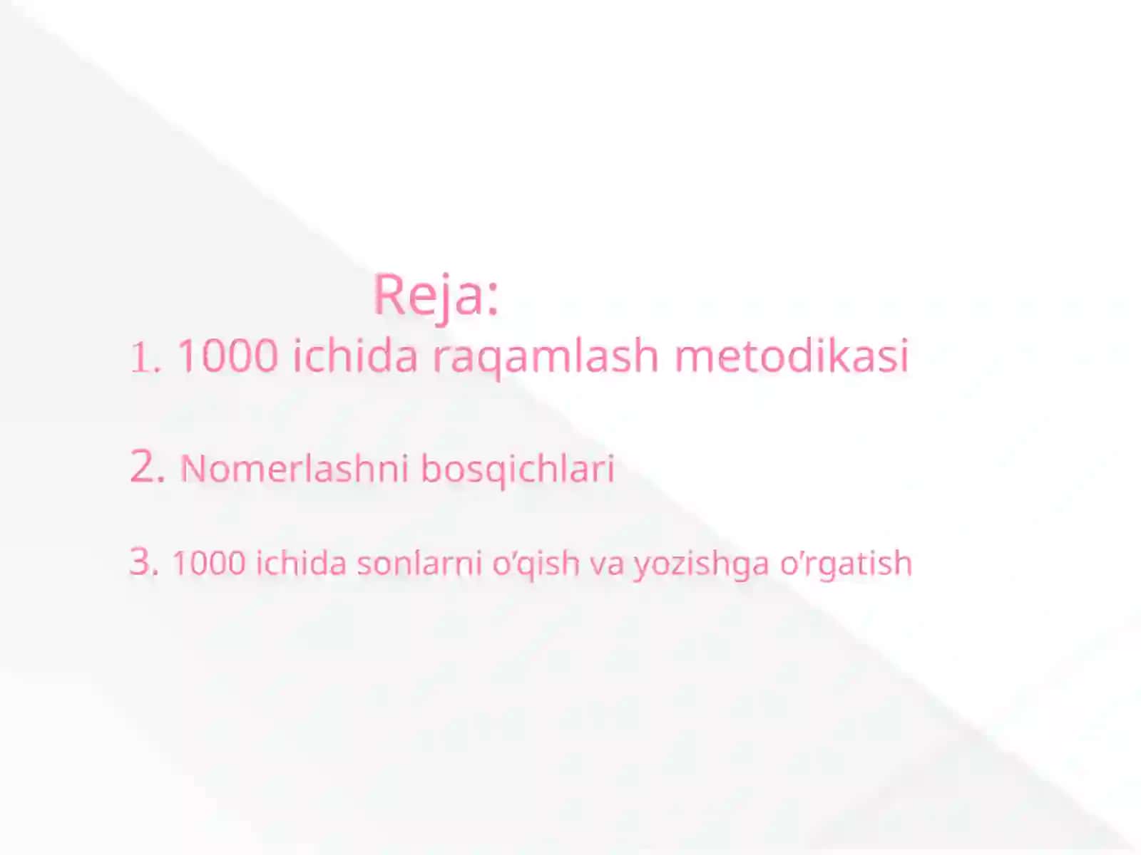 Boshlang’ich sinflarda 1000 ichida nimanfiy butun sonlarni nomerlashga o’rgatish metodikasi 2
