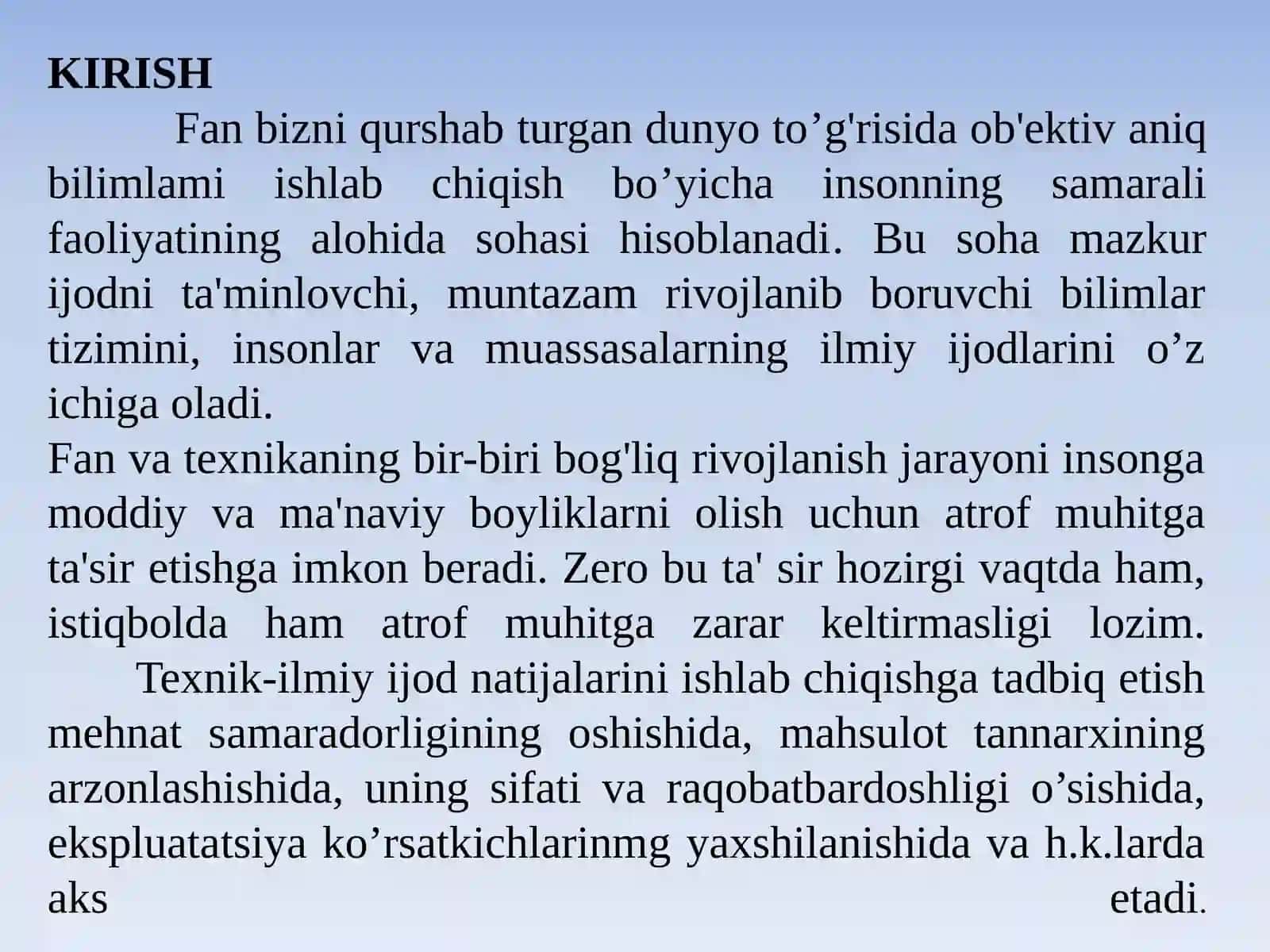 Fanning Maqsad va Vazifalari 2