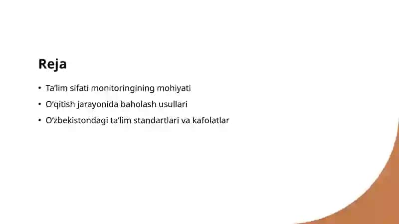 Taʼlim sifati monitoringini tashkil etish va oʻtkazish jarayonlari 2
