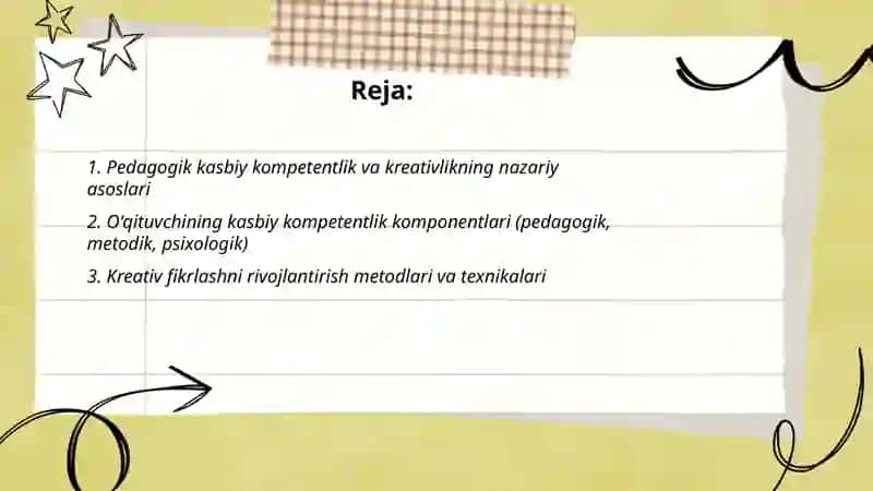Pedagogik kasbiy kompetentlik va kreativlik 2