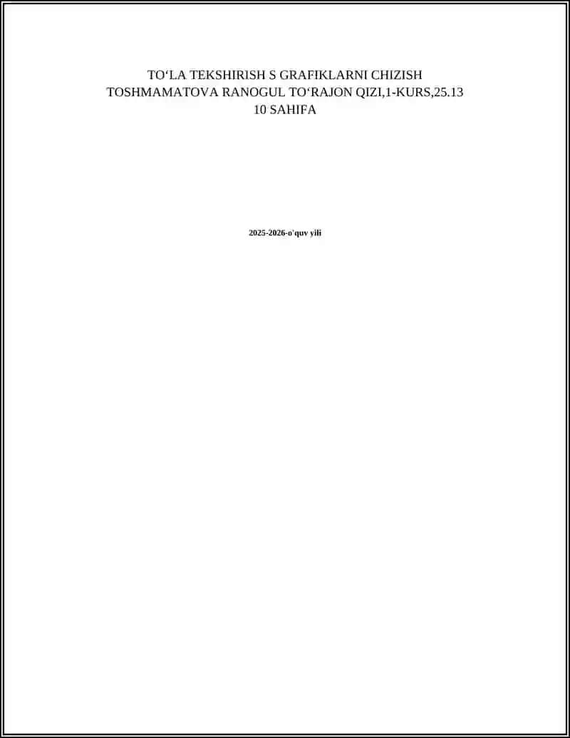 YUQORI TARTIBLI HOSILALAR YORDAMIDA FUNKSIYALARNI TOʻLA TEKSHIRISH S GRAFIKLARNI CHIZISH 2