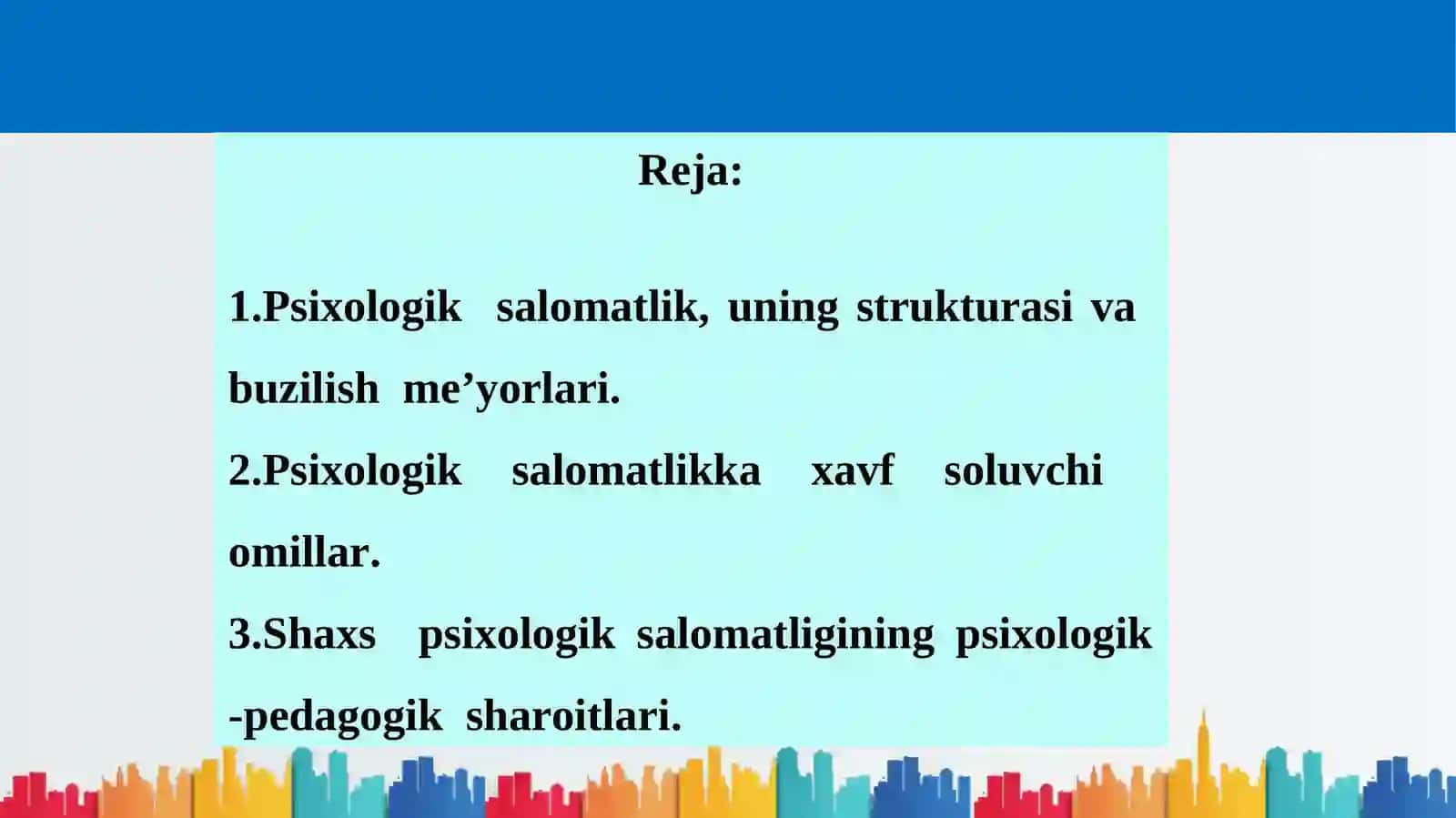 Psixosotsial salomatlik. Psixosomatika 2