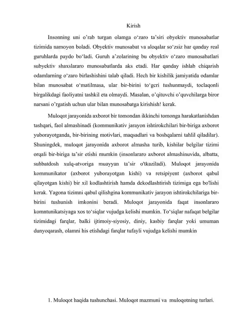 Muloqot va uning turlari haqida umumiy ma'lumotlar 2