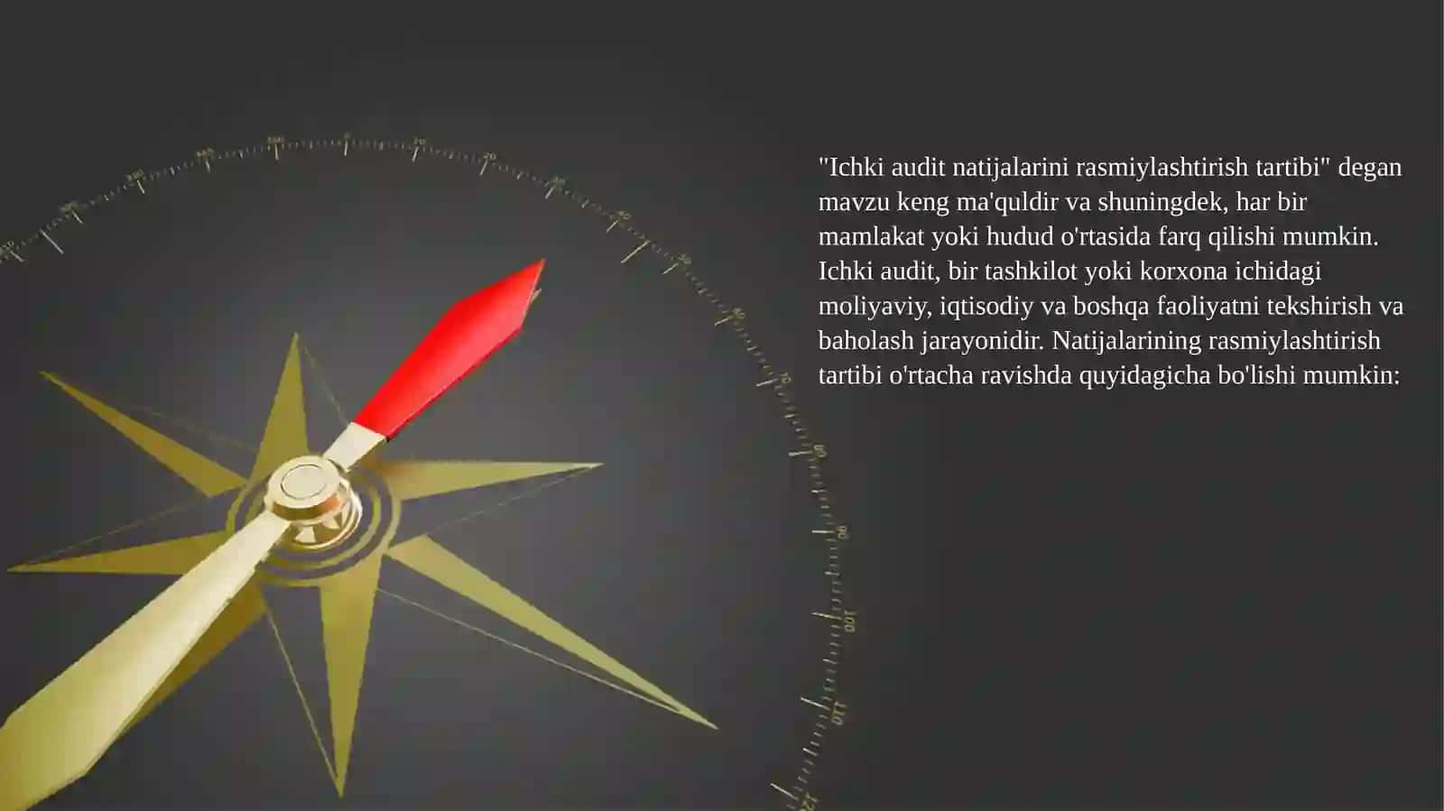 Ichki audit natijalarini rasmiylashtirish tartibi 2
