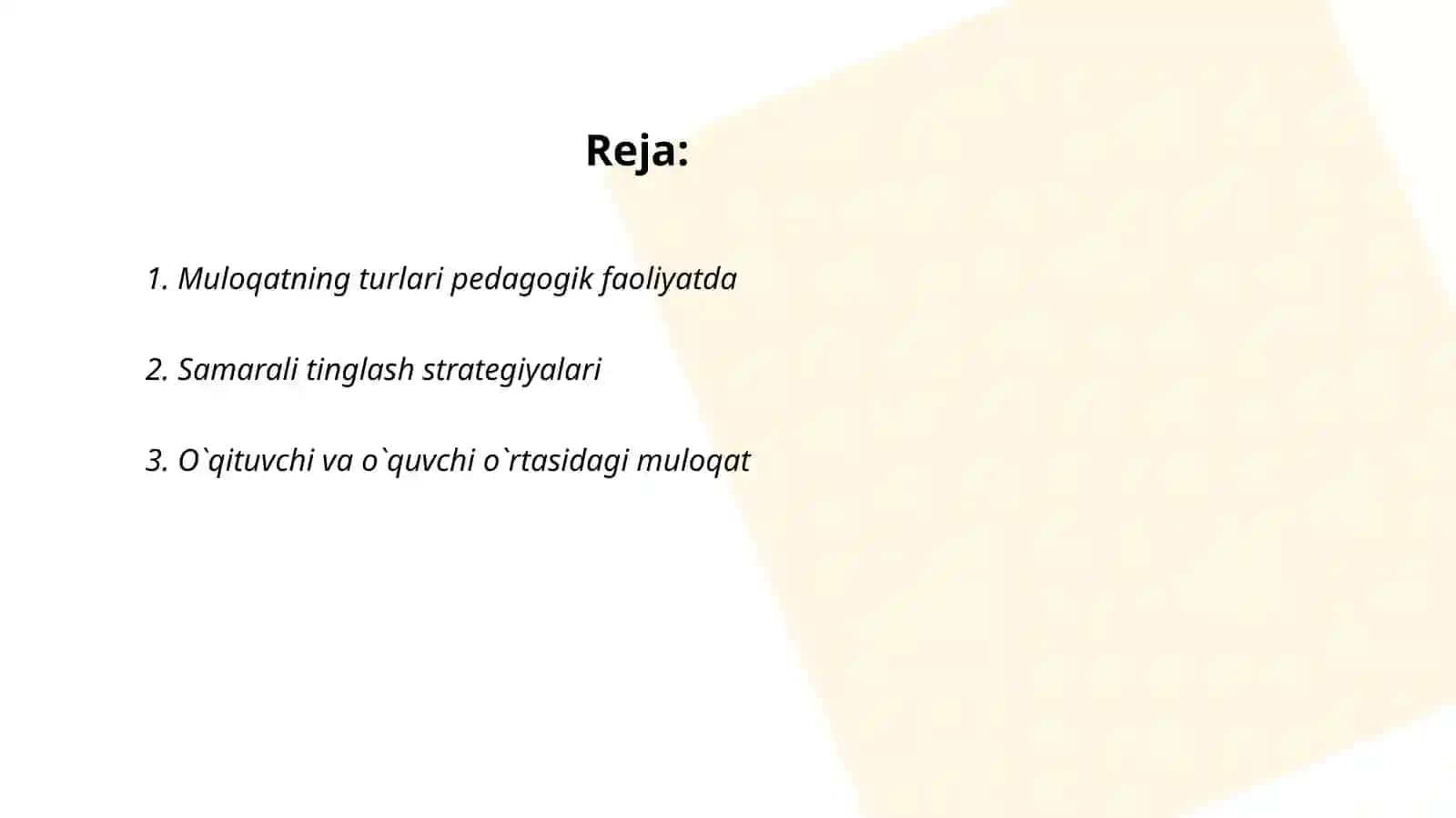 Pedagogik faoliyatda muloqat 2