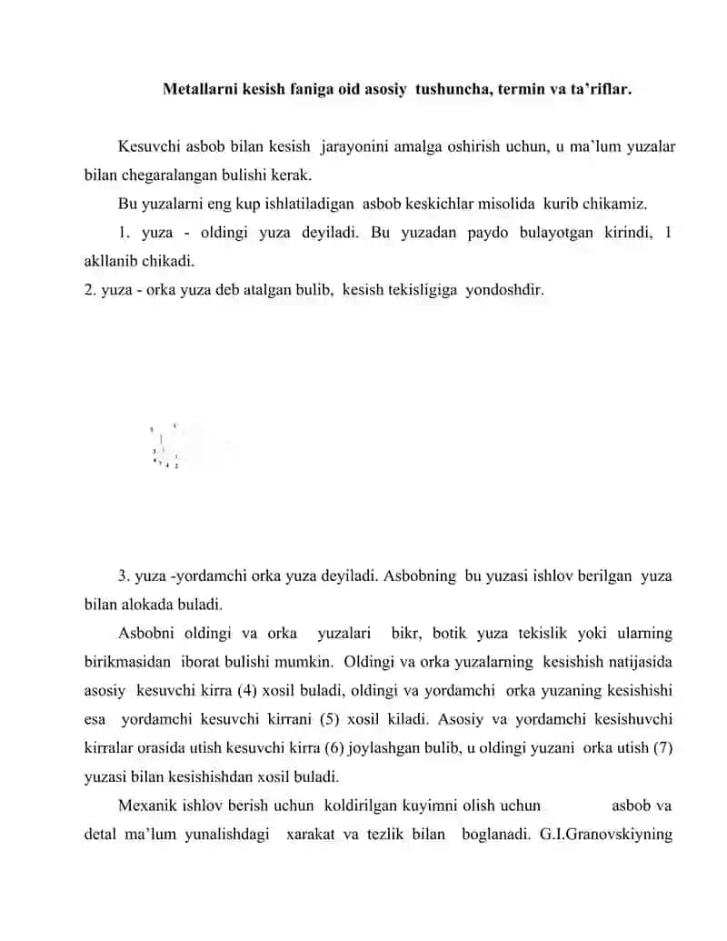 Asboblarning asosiy qismlari konstruktiv elementlari va geometrik parametrlari 2