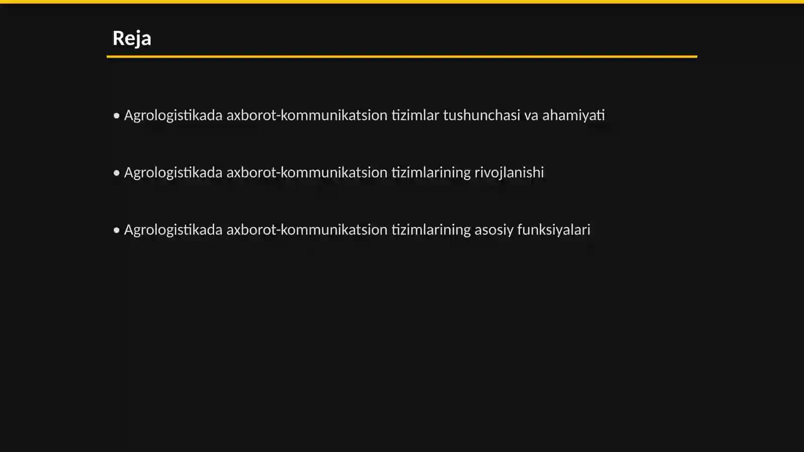 Agrologistikada axborot kommunatsion tizimlari va texnologiyalari 2