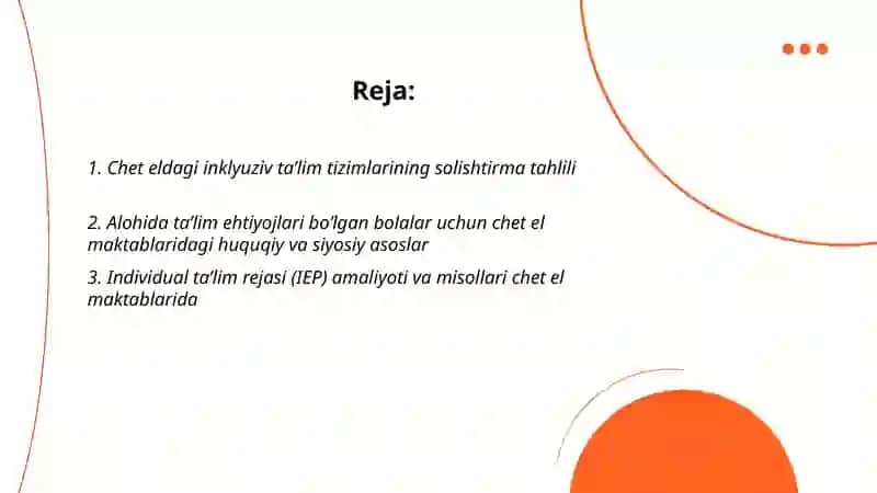 Chet elda alohida ta’lim ehtiyojlari bo’lgan bolalarning inklyuziv ta’limi 2