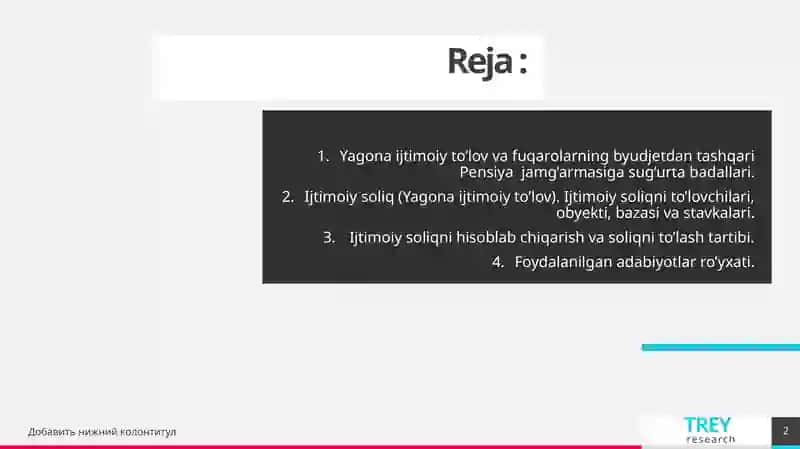 Yagona ijtimoiy to’lov va fuqarolarning byudjetdan tashqari Pensiyajamg’armasigasug’urtabadallari 2