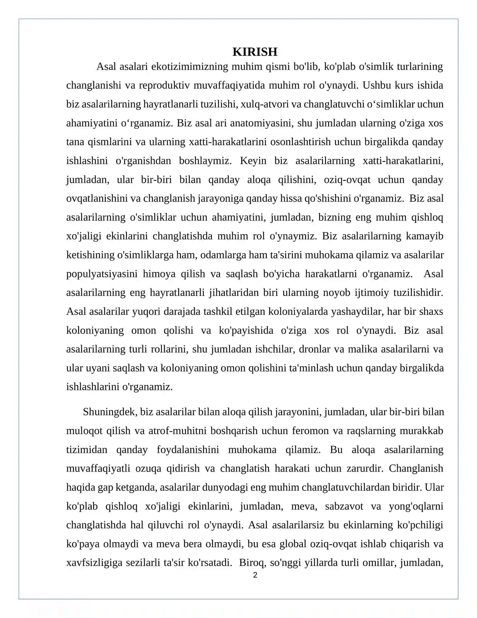 Asalarilarning hayratlanarli tuzilishi 2