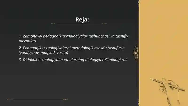 Zamonaviy pedagogik texnologiyalar tasnifi 2