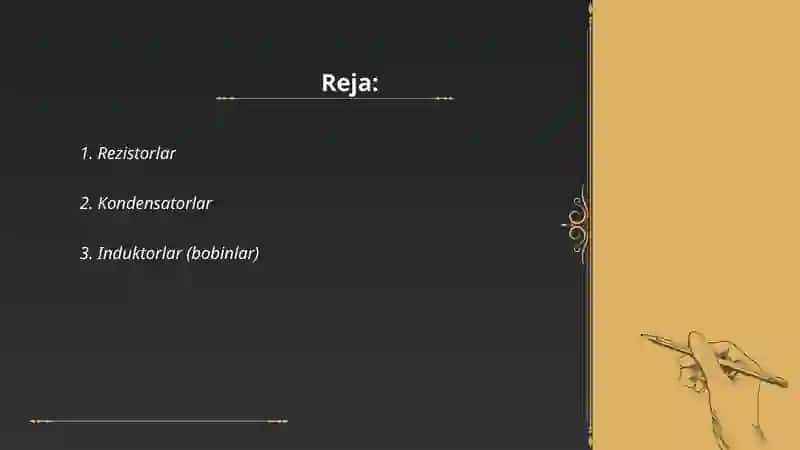 Elektr zanjirlarining elementlari 2
