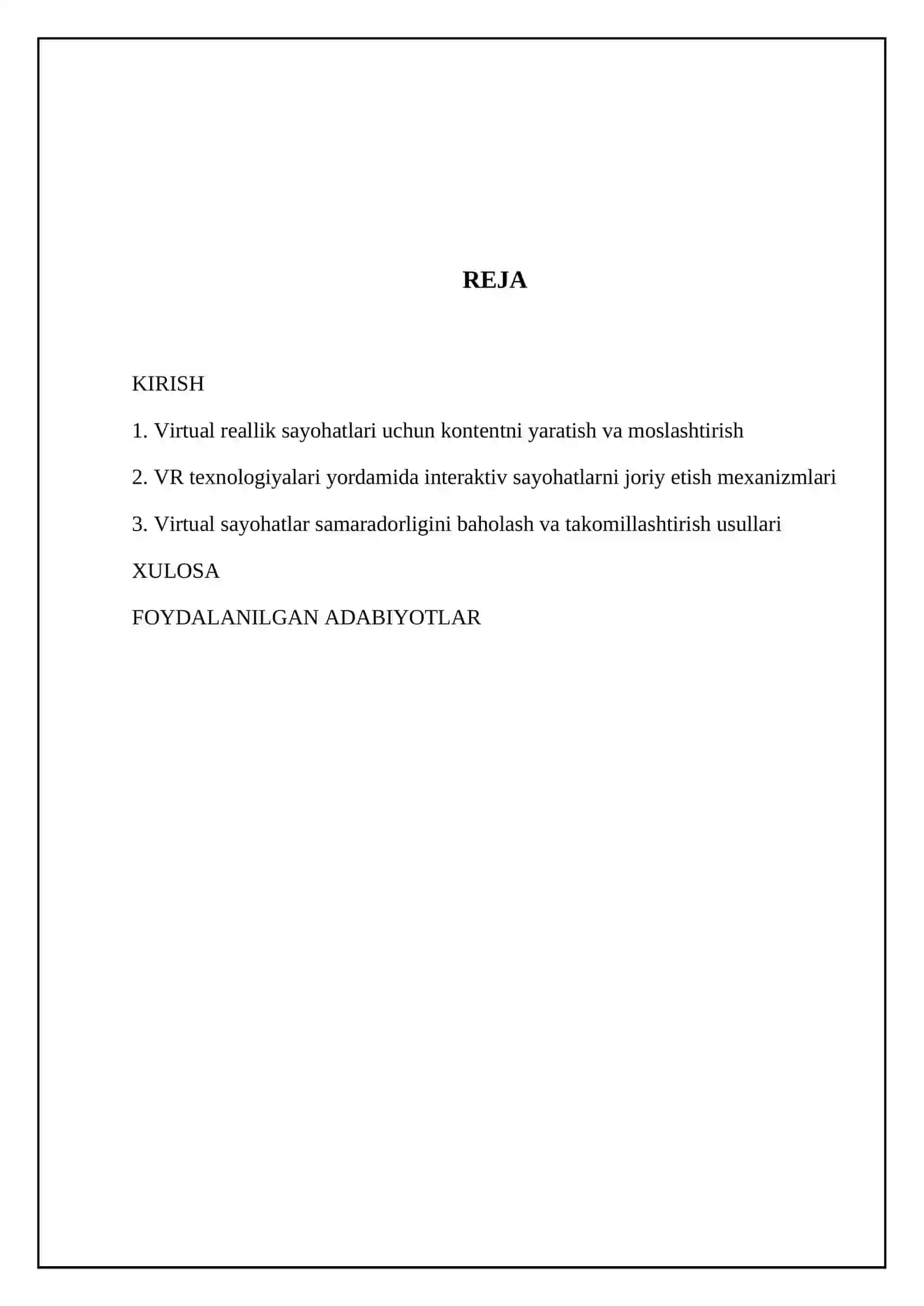 Virtual reallik texnologiyalaridan foydalangan holda interaktiv sayohatlar ganday tashkil qilinishi 2