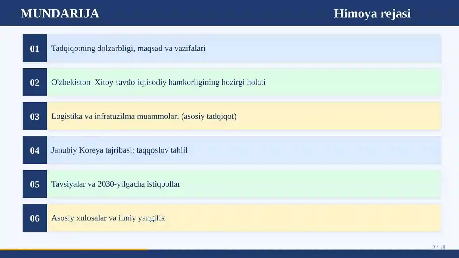 O'zbekiston va Xitoyning savdo-iqtisodiy hamkorligi hozirgi holat, muammolar va istiqbollar mavzusida slayd taqdimot 2