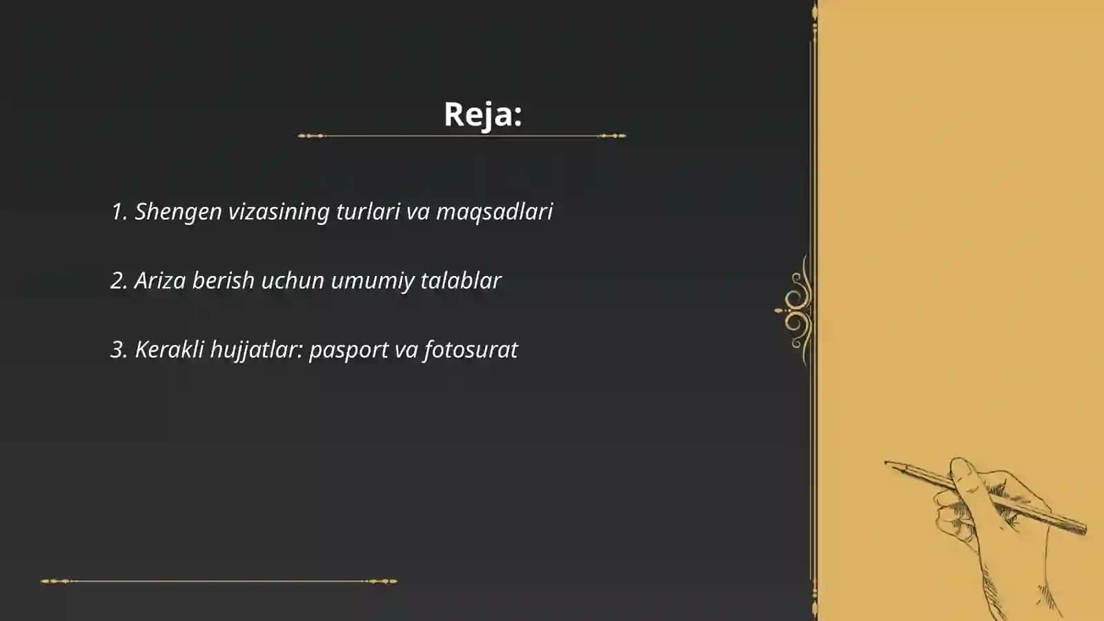 Shengen vizasini olish tartibi 2
