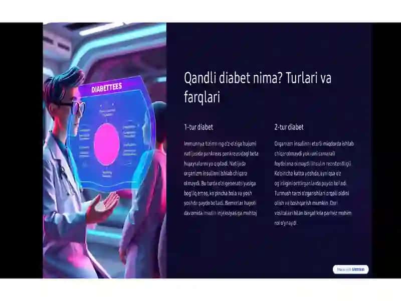 Qandli diabet: 1-va 2-turlarni davolashning Samarali usullari 2