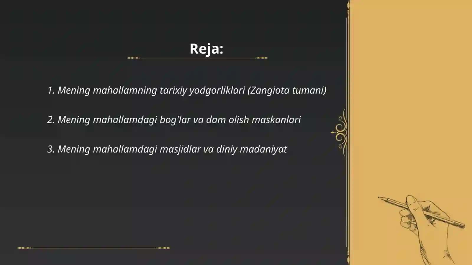 Mening mahallam mening iftixorim (zangiota tumani) 2