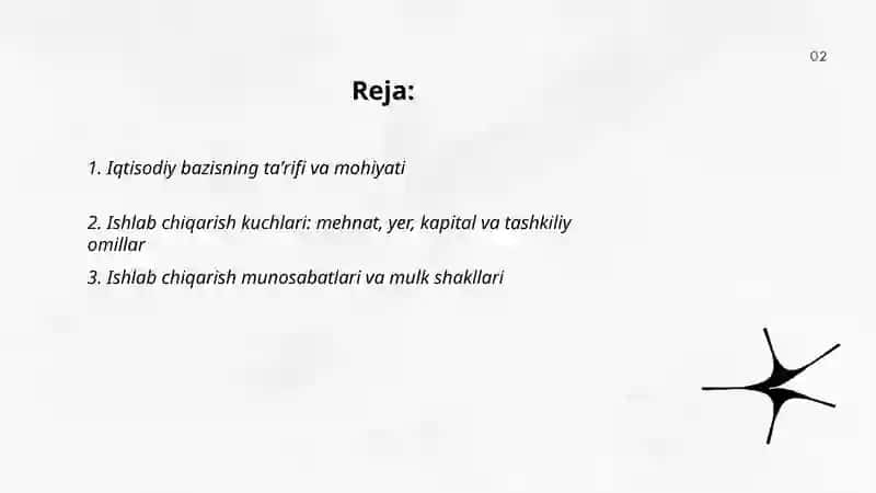 Iqtisodiy bazis tushunchalar 2