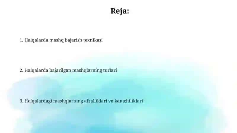 Gimnastika: halqada bajariladigan mashqlar 2