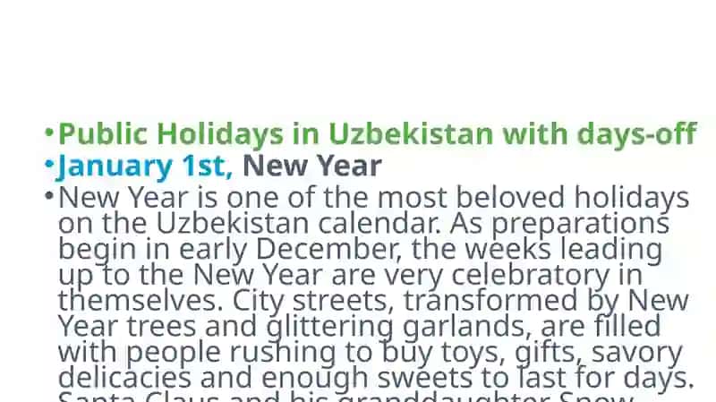 Holidays in Uzbekistan 2