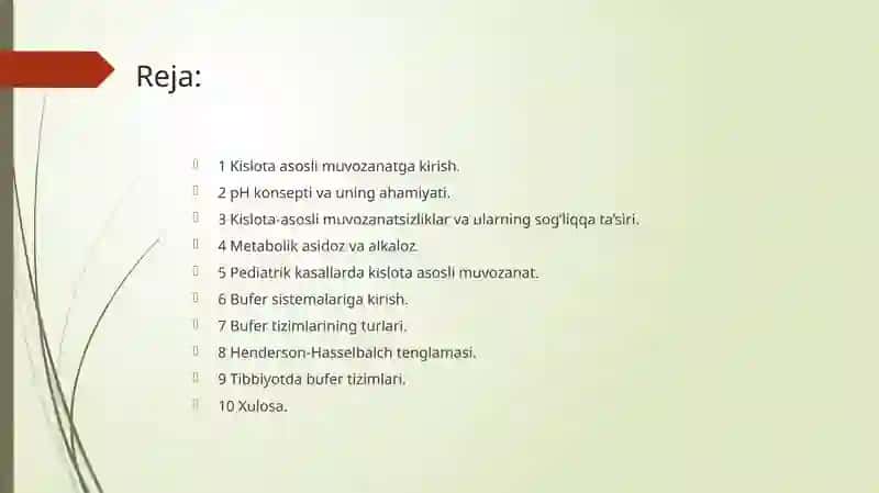 Kislota asosli muvozanat. Bufer sistemalar 2