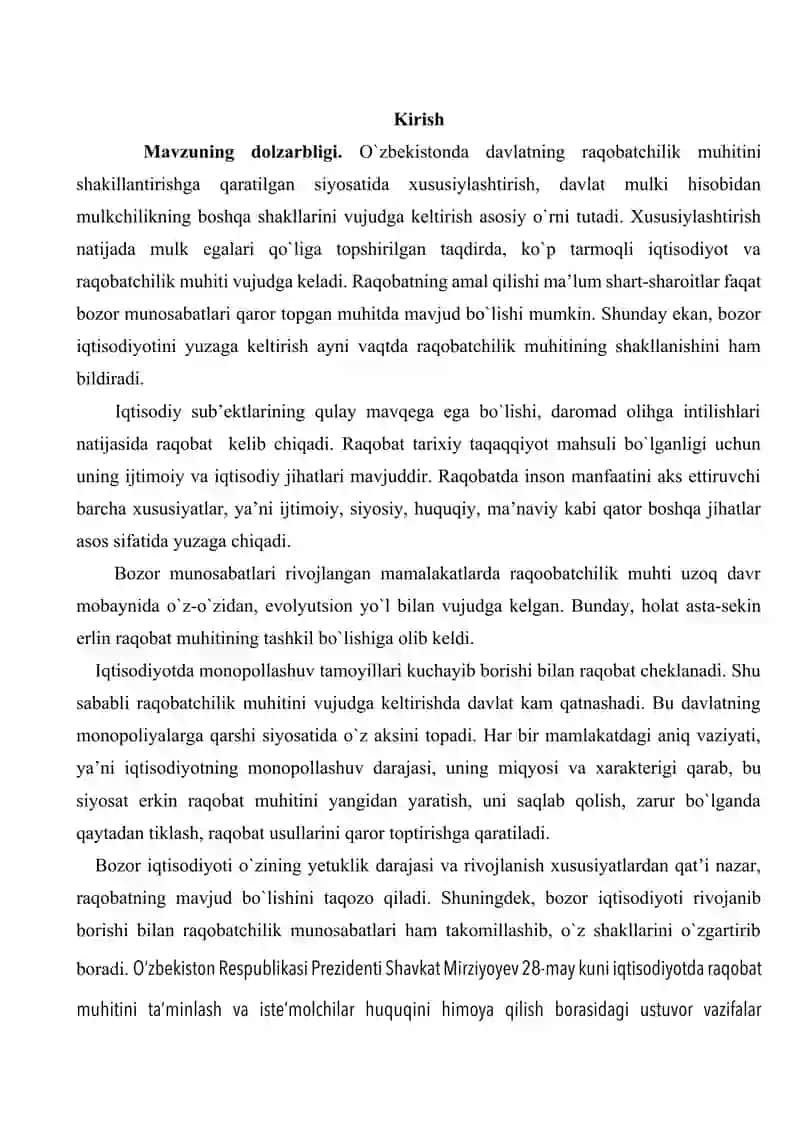 Raqobat – bozor iqtisodiyotini harakatlantiruvchi kuchi sifatida 2