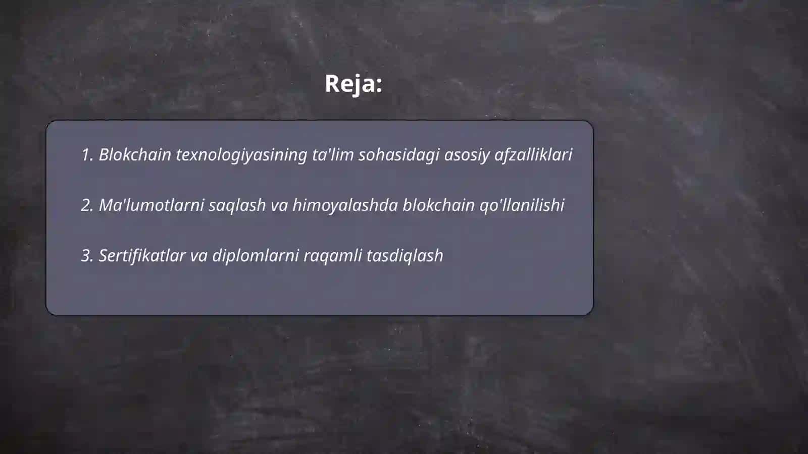 Blokchain texnologiyalaridan foydalanish 2