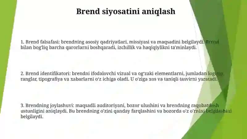 Marketing Tizimida Tovar Siyosati 2