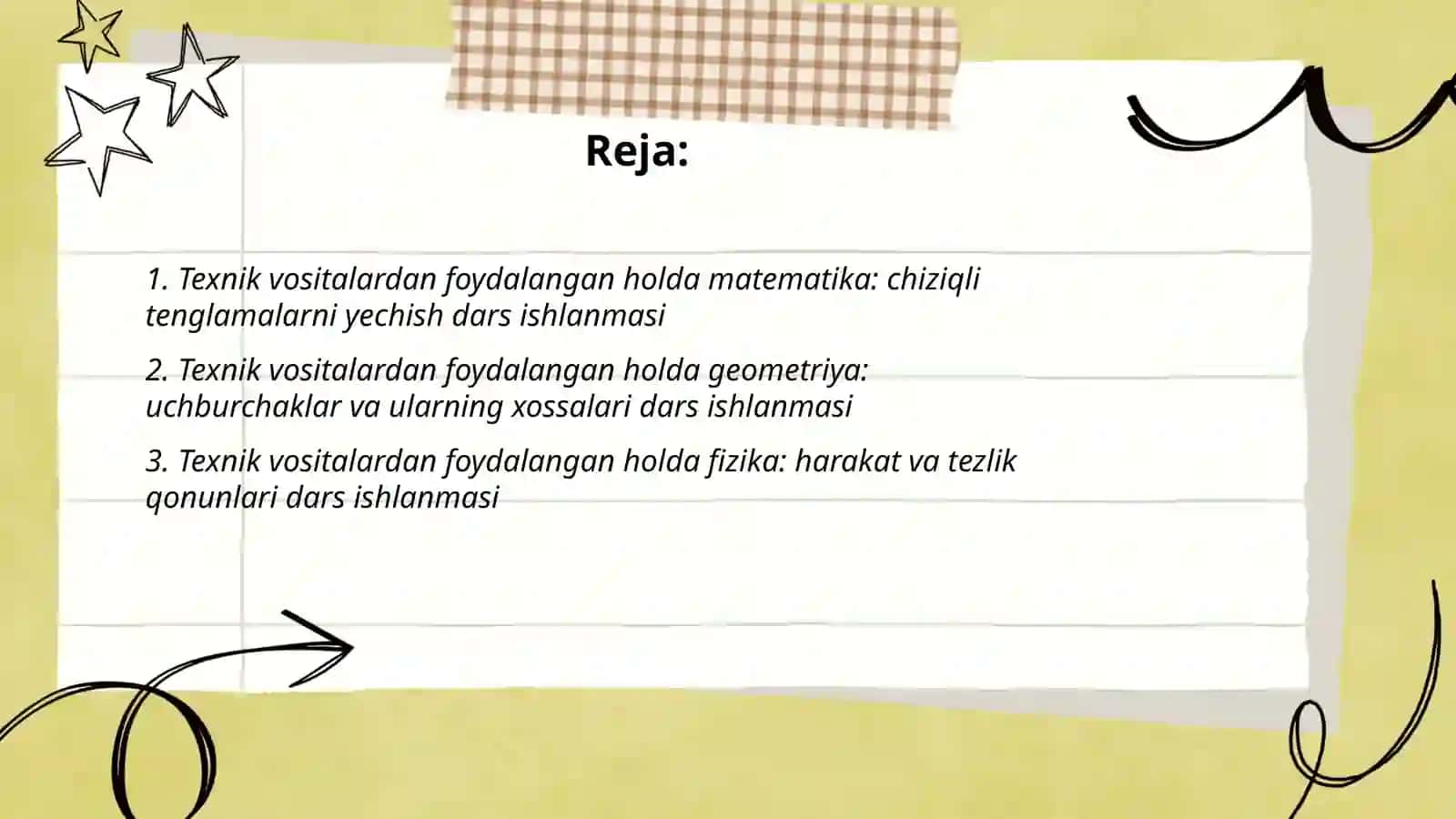 Texnik vositalardan foydalangan holda matematika: chiziqli tenglamalarni yechish dars ishlanmasi 2