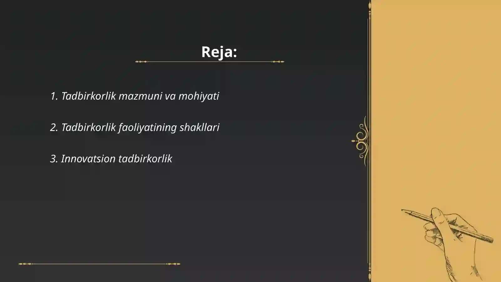Tadbirkorlik faoliyati va tadbirkorlik kapitali 2