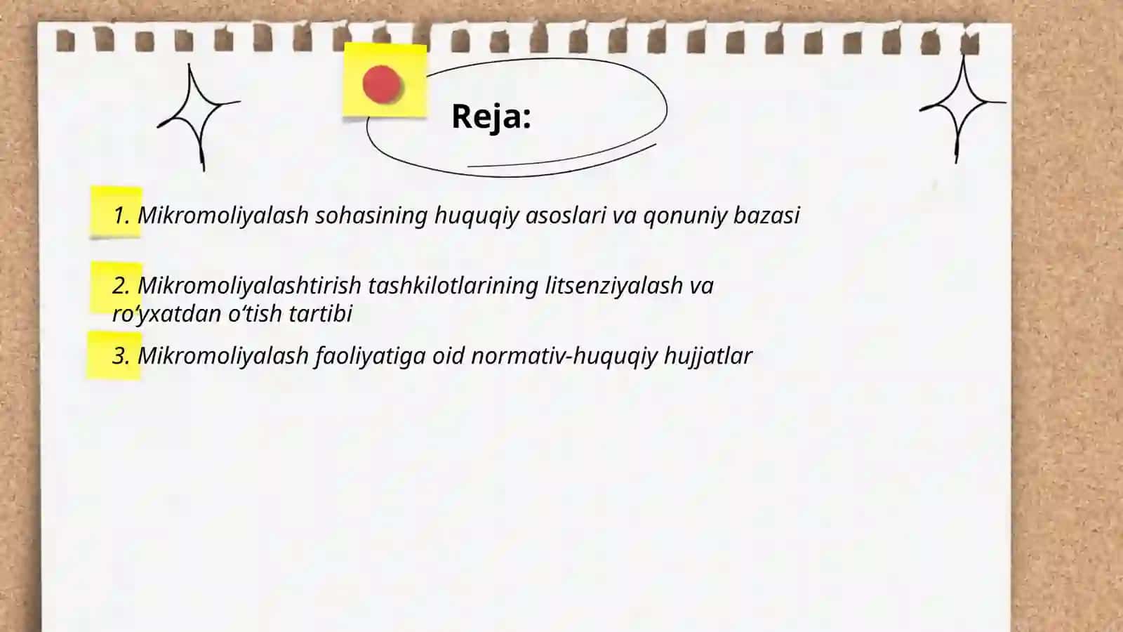 Mikromoliyalash tog’risida qonunchilik 2