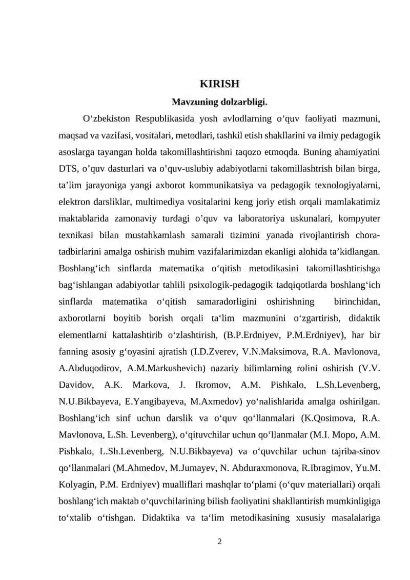 BOSHLANG'ICH SINF O'QUVCHILARIDA VAQTDA DOIR MASALALARNI O'QITISH METODIKASI 2