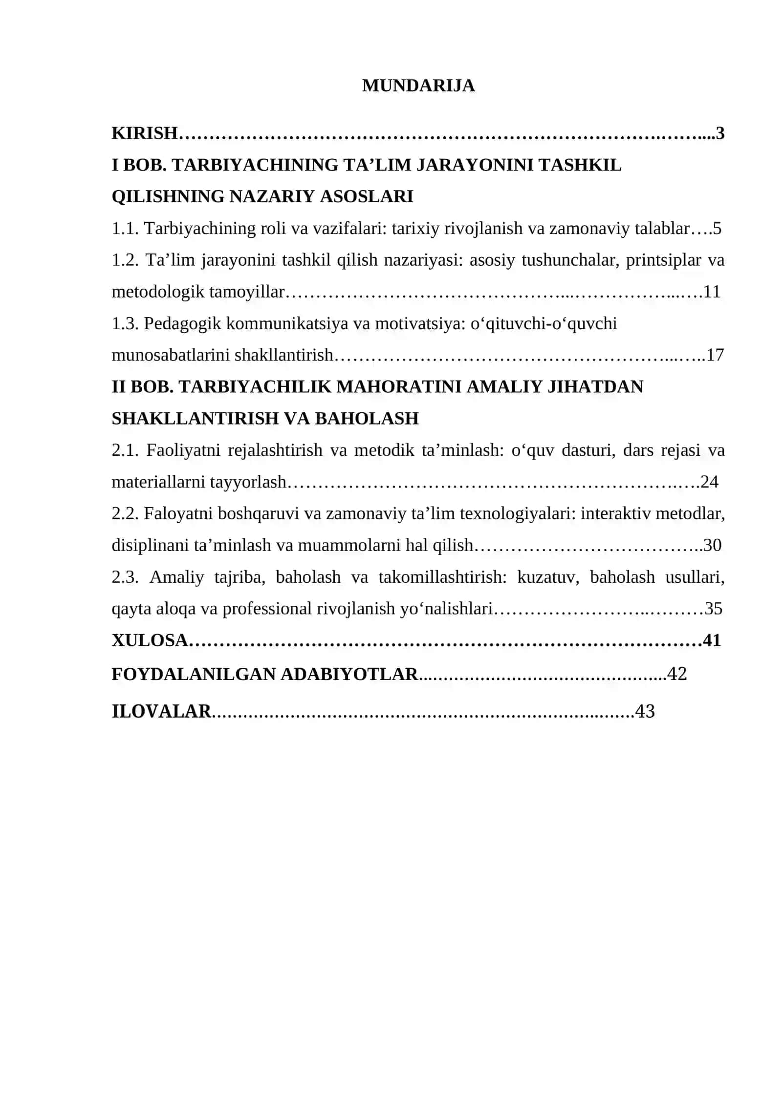 Tarbiyachining taʼlim jarayonini tashkil qilish mahorati 2