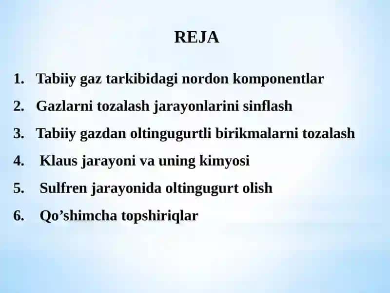 TABIIY GAZNI CHUQUR QAYTA ISHLASH 2