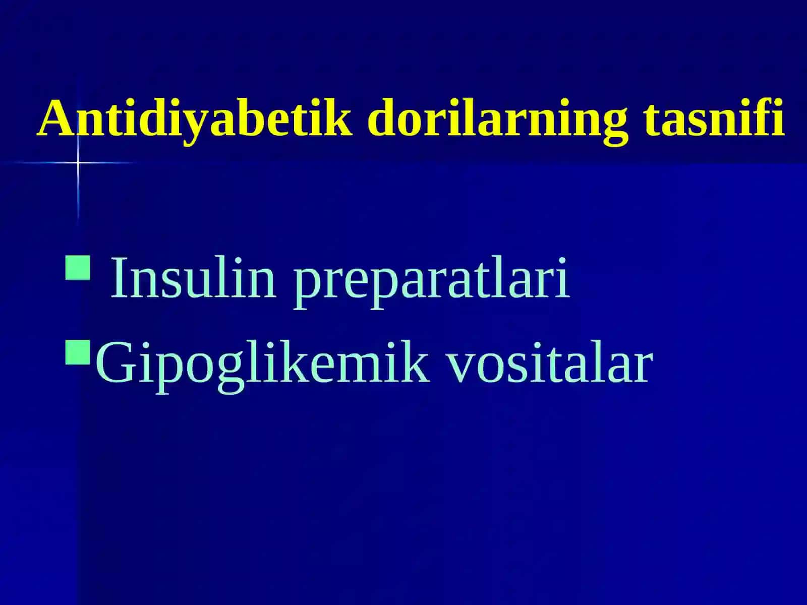 Gipoglikemik dori vositalari klinik farmakologiyasi 2