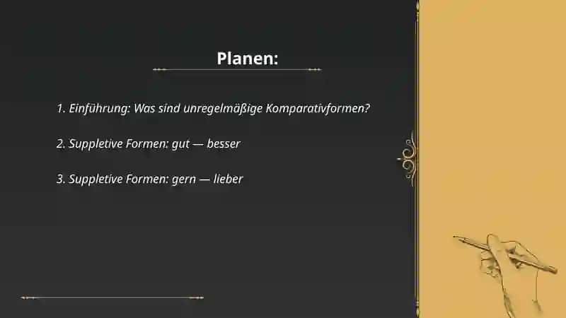 Unregelmäßige Komparativ formen 2