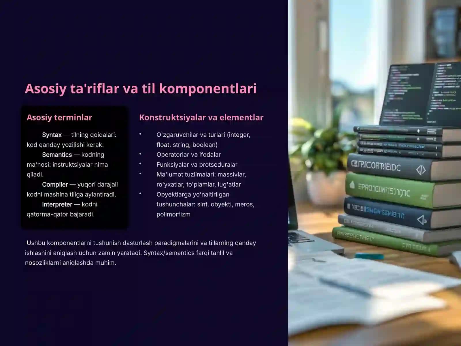 Dasturlash tillari va ularning klassifikatsiyasi 2