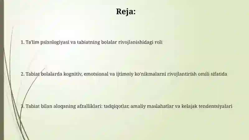 Pedogogpsixologlarning bolalar tarbiyasida tabiatning ahmiyatlarini o'rganish 2