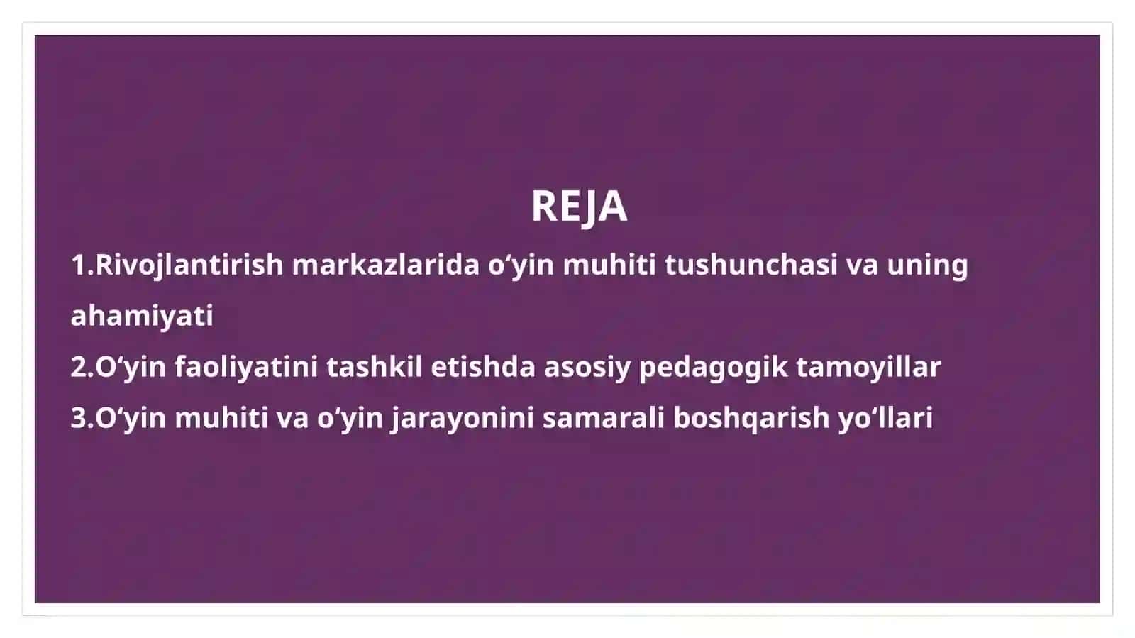 Rivojlantirish markazlarida o‘yin va o‘yin muhitini tashkil etishning asosiy tamoyillari 2