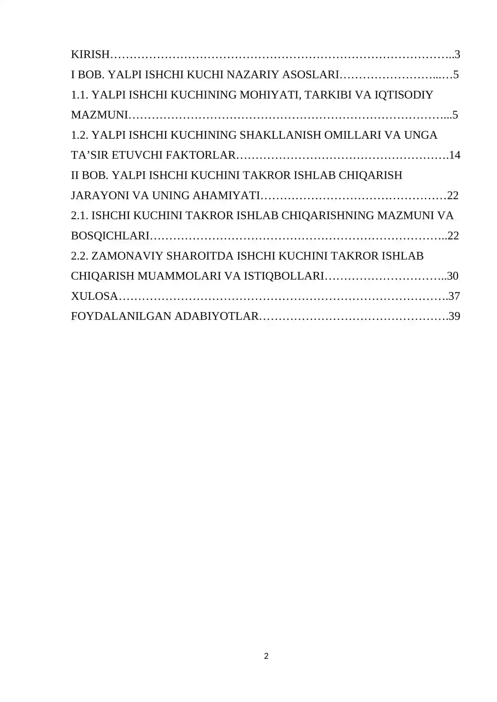 Yalpi ishchi kuchi va uni takror ishlab chiqarish 2