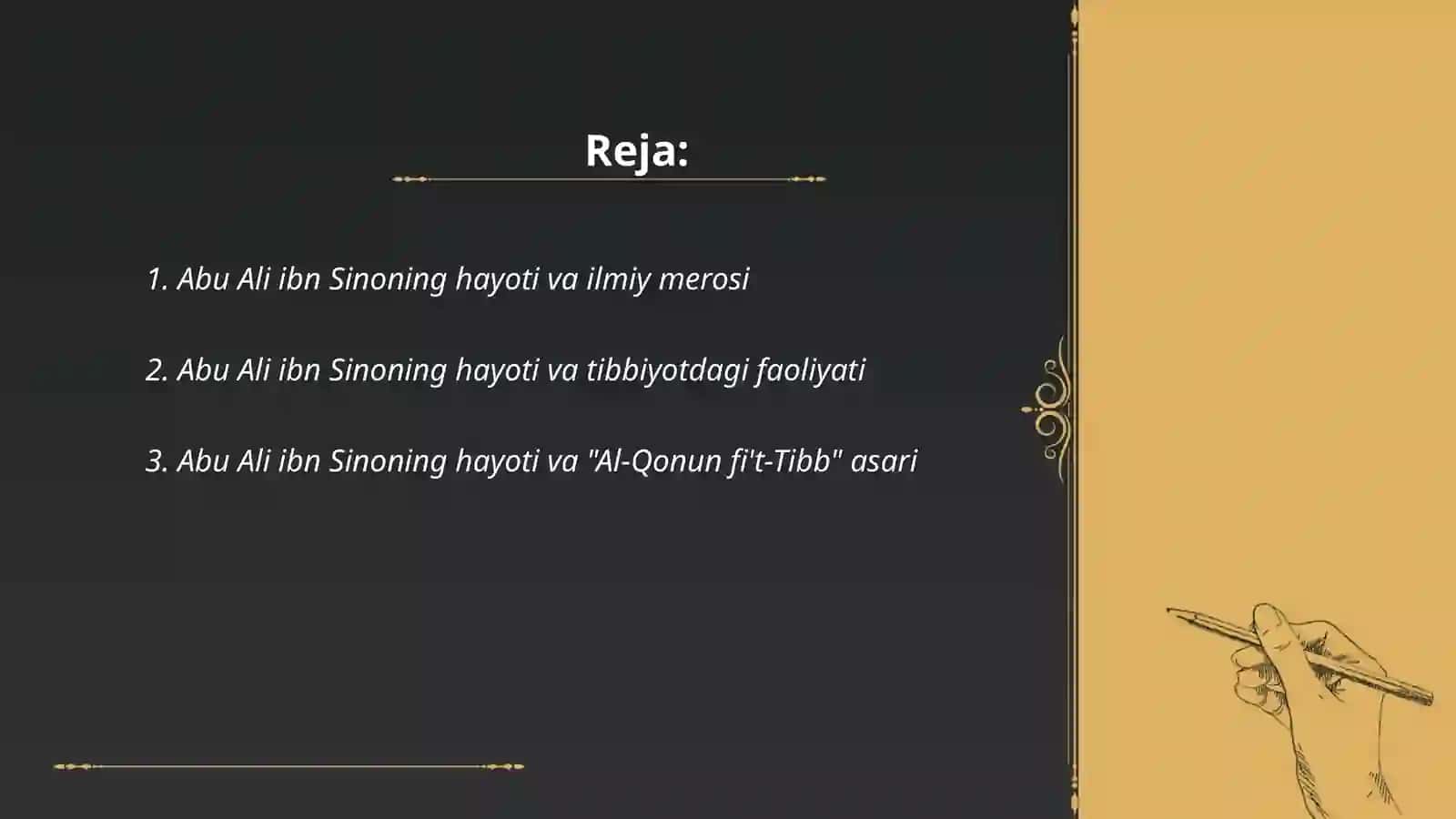 Abu Ali ibn Sinoning hayoti va "Al-Qonun fi't-Tibb" asari 2