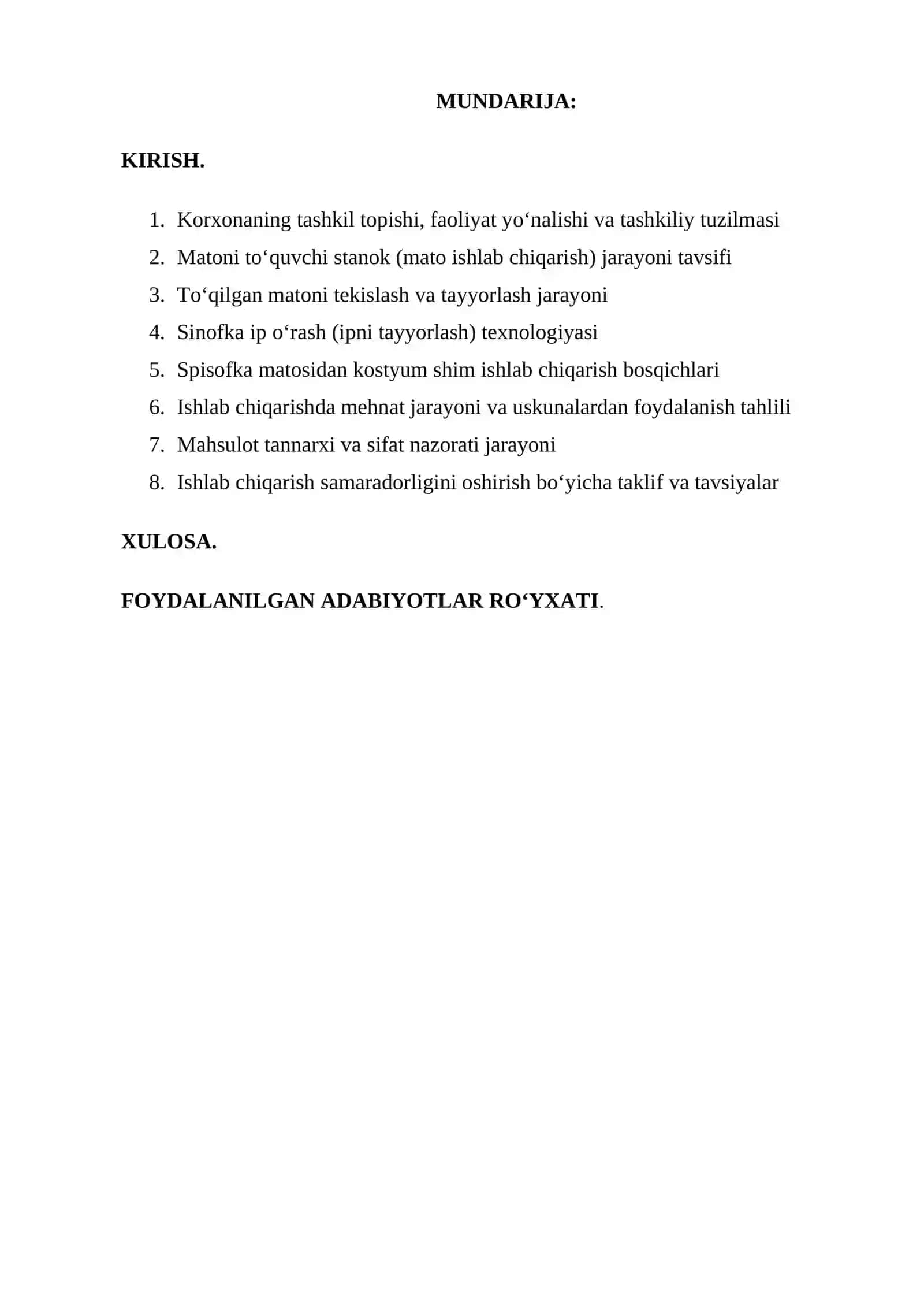 "WOOLENTEX" MCHJ ip yigiruv to'quv korxonasi 2